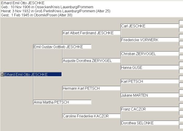 Stammbaum Erhard Emil Otto JESCHKE